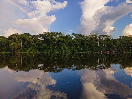 Rainbow over Amazon river