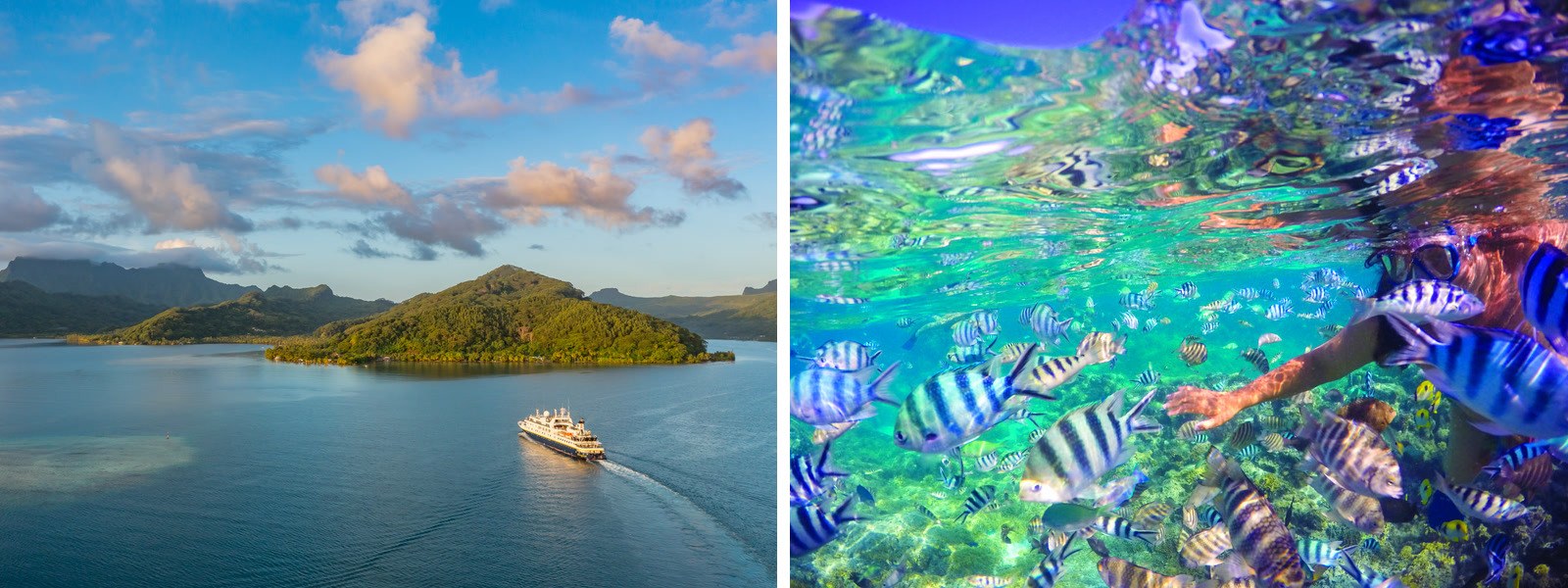 Lindblad French Polynesia and snorkeling collage