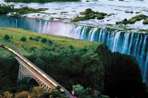 Victoria Falls Bridge and Rovos Rail