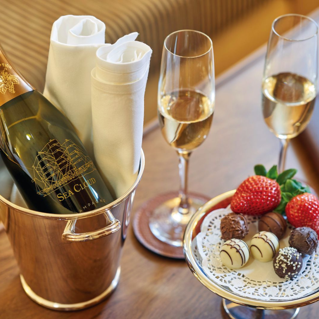 Champagne and strawberries