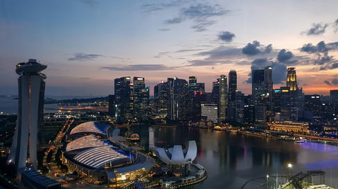 Marina Bay skyline, Singapore
