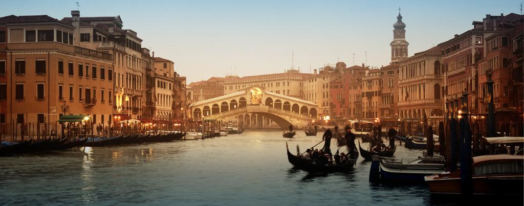 Mediterranean Gondolas Venice in Black 