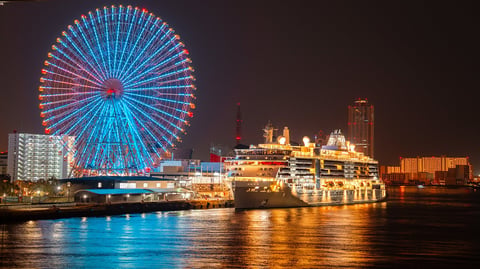 osaka tempozan cruise night