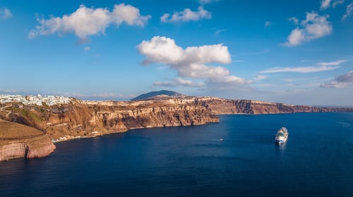 santorini fira sunset