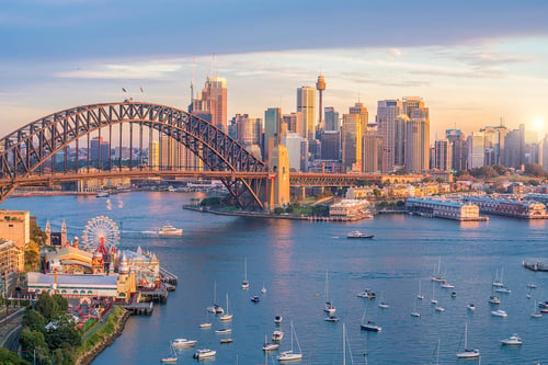 sydney harbour sunset