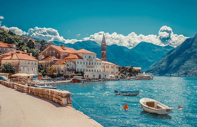 Mediterranean Croatia buildings and sea landscape