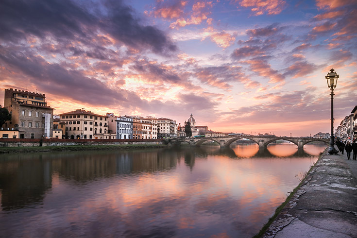 Florence Italy Sunset Landscape